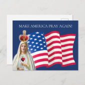 米国国旗ファティマの我々の女性 ポストカード (正面/裏面)