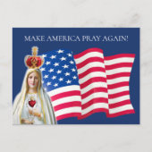 米国国旗ファティマの我々の女性 ポストカード (正面)