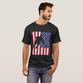 米国国旗ホッケーアメリカ国旗のアメリカプライドスポーツ Tシャツ (正面フル)