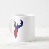 米国国旗ホワイトテールバック コーヒーマグカップ (正面左)