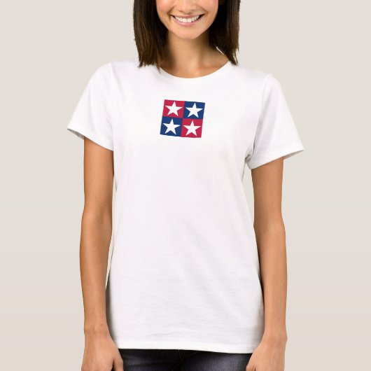 米国国旗ポップ・アートのの星 Tシャツ (正面)