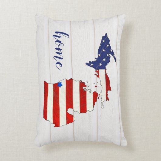 米国国旗ミシガンアクセント枕 アクセントクッション (正面(垂直))