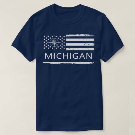 米国国旗ミシガンミシガン州ラブ Tシャツ (デザイン正面)