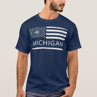 米国国旗ミシガンミシガン州ラブ Tシャツ