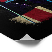 米国国旗レオナルドコーエンヴィンテージ米国旗 ポスター (角)