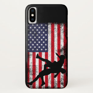 米国国旗レスリングアメリカ国旗のレスリングレスル iPhone X ケース
