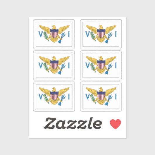 米国国旗ヴァージン諸島収集パック6の シール (シート)