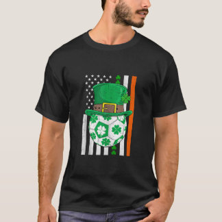 米国国旗ヴィンテージアイリッシュサッカーセントパトリック Tシャツ