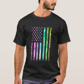 米国国旗ヴィンテージ絞り染めアメリカ愛国心3 Tシャツ (正面)