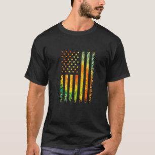 米国国旗ヴィンテージ絞り染めアメリカ愛国心 Tシャツ