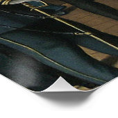 米国国旗ヴィンテージ軍隊ネイビー絵を描ズ・アート ポスター (コーナー)