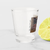 米国国旗写真と米国憲法プリアンブルS ショットグラス (左)