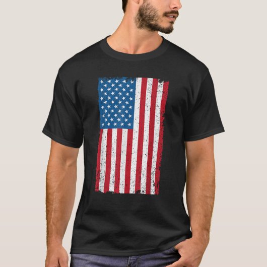 米国国旗動揺して Tシャツ (正面)