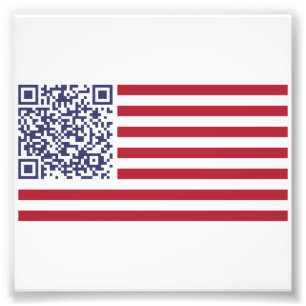 米国国旗国歌QRコード フォトプリント