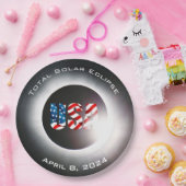 米国国旗太陽の2024年4月8日 ペーパープレート (パーティー)