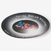 米国国旗太陽の2024年4月8日 ペーパープレート (アングル)