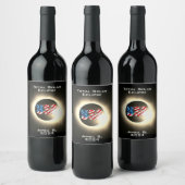 米国国旗太陽の2024年4月8日 ワインラベル (ボトル)