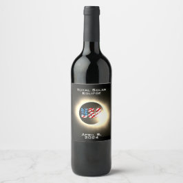 米国国旗太陽の2024年4月8日 ワインラベル