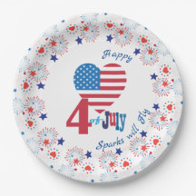 米国国旗愛国ハート7月4日