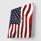 米国国旗愛国独立記念日 スクエア壁時計 (傾斜)