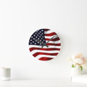 米国国旗愛国独立記念日 ラウンド壁時計 (ホーム)