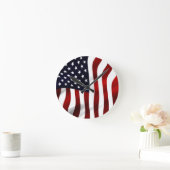 米国国旗愛国独立記念日 ラウンド壁時計 (ホーム)