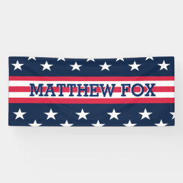 米国国旗🇺🇸愛国的なスター&ストライプモノグラム 横断幕