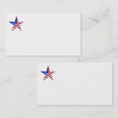 米国国旗星名刺 名刺 (正面/裏面)