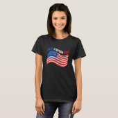 米国国旗最高のの継父の独立記念日 Tシャツ (正面フル)