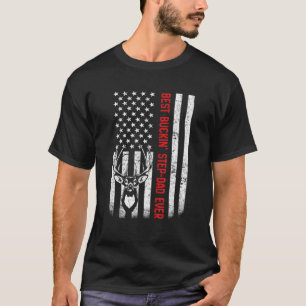 米国国旗最高のバックインのステップパパエバーディア狩りF Tシャツ