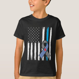 米国国旗糖尿病戦士糖尿病認識度 Tシャツ