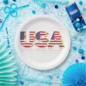 米国国旗紙プレート愛国心 ペーパープレート (パーティー)