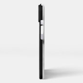 米国国旗素朴ウッド白黒モノグラム iPhoneケース (左側面)