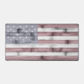 米国国旗素朴赤白青ウッドアメリカ デスクマット (正面)