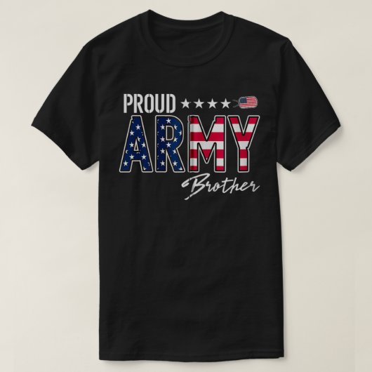 米国国旗誇りを持ったのブラザージップ Tシャツ (デザイン正面)