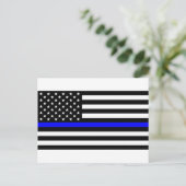  – 米国国旗警察青線 ポストカード (スタンド正面)