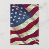 米国国旗赤白青アメリカ愛国心結婚の エンクロージャーカード (裏面)