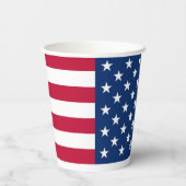 米国国旗赤白青愛国心 紙コップ (裏面)