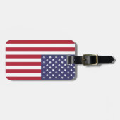 米国国旗赤白青愛国的なアメリカ ラゲッジタグ (正面横)