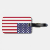 米国国旗赤白青愛国的なアメリカ ラゲッジタグ (裏面横)