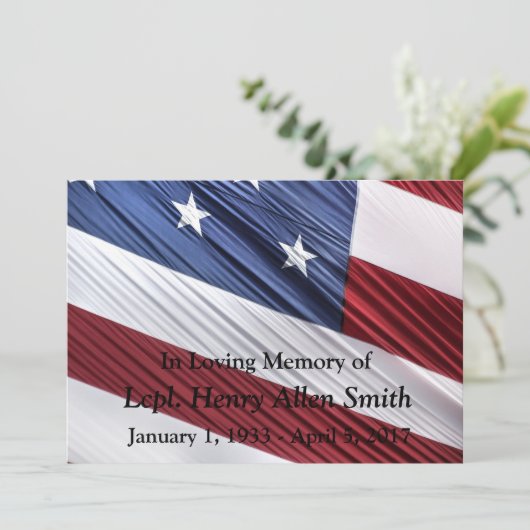 米国国旗軍隊メモリアル・サービスのお知らせ 招待状 (スタンド正面)
