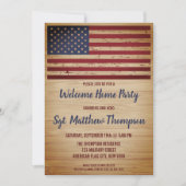 米国国旗軍隊兵士の帰郷パーティー 招待状 (正面)