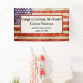 米国国旗軍隊愛国卒業パーティー  横断幕 (インサイチュ)