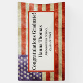 米国国旗軍隊愛国卒業パーティー  横断幕 (縦)