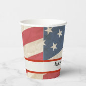 米国国旗軍隊愛国卒業パーティー 紙コップ (右)