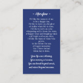 米国国旗軍隊葬儀記念祈りの言葉カード コーリングカード (裏面)