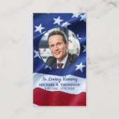 米国国旗軍隊葬儀記念祈りの言葉カード コーリングカード (正面)
