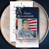 米国国旗軍隊葬儀記念祈りの言葉カード 名刺