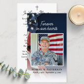 米国国旗軍隊葬儀記念祈りの言葉カード 名刺
