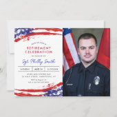 米国国旗軍隊警察退職パーティー 招待状 (正面)